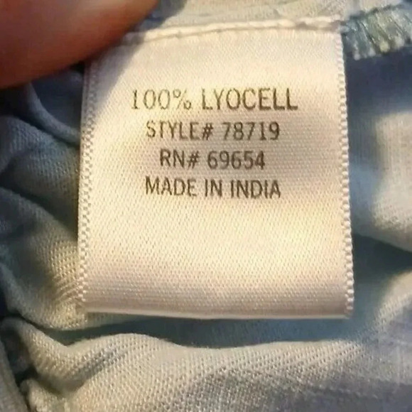 HARPER HERITAGE Blue Cropped Smocked Tie Tank Ruffle Women's Size XS - Picture 6 of 7